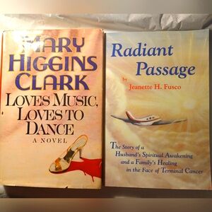 Two Books. Novels. Good condition.  One hardback one paperback.